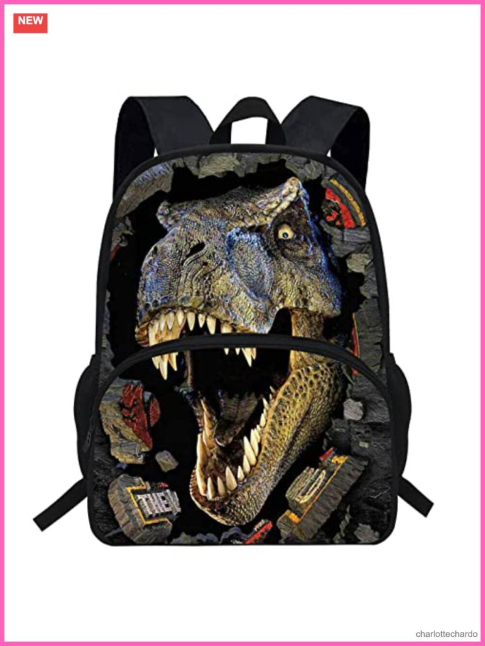 16in Kids Dinosaur Backpack School Bag for Boys Ages 5-7